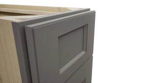 Fabuwood Fusion Stone DB12 Base 3 Drawers Cabinet, Detail View