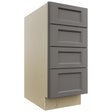 Fabuwood Fusion Stone DB15-4 Base 4 Drawers Cabinet, Front View