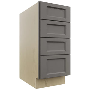 Fabuwood Fusion Stone DB15-4 Base 4 Drawers Cabinet, Front View