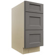 Fabuwood Fusion Stone DB15 Base 3 Drawers Cabinet, Front View