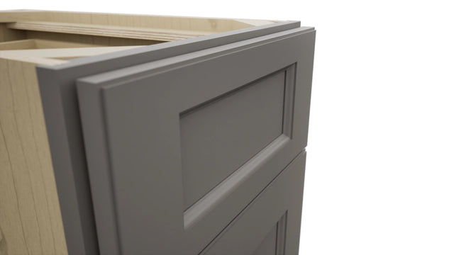 Fabuwood Fusion Stone DB15 Base 3 Drawers Cabinet, Detail View
