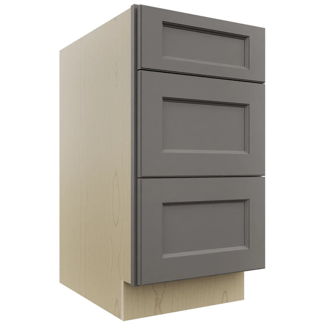 Fabuwood Fusion Stone DB18 Base 3 Drawers Cabinet, Front View