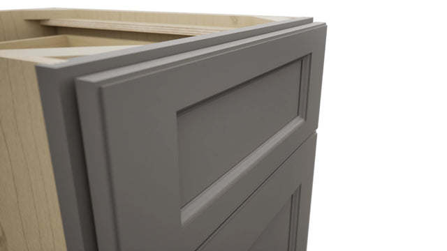 Fabuwood Fusion Stone DB18 Base 3 Drawers Cabinet, Detail View