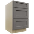 Fabuwood Fusion Stone DB21 Base 3 Drawers Cabinet, Front View