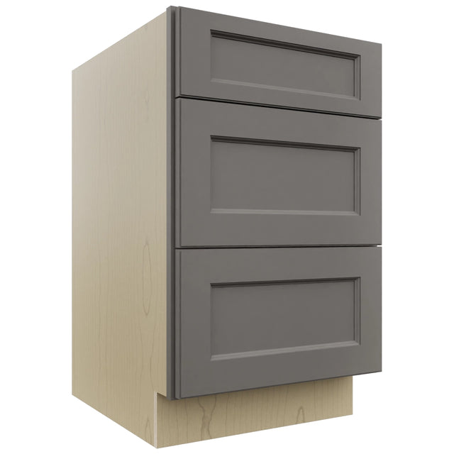 Fabuwood Fusion Stone DB21 Base 3 Drawers Cabinet, Front View