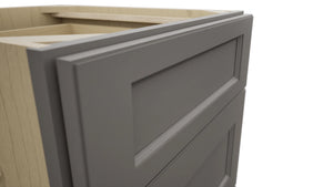 Fabuwood Fusion Stone DB21 Base 3 Drawers Cabinet, Detail View