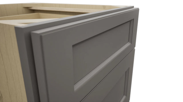 Fabuwood Fusion Stone DB21 Base 3 Drawers Cabinet, Detail View