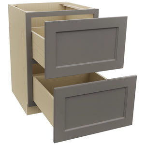 Fabuwood Fusion Stone DB24-2 Base 2 Drawers Cabinet, Open View