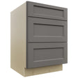 Fabuwood Fusion Stone DB24 Base 3 Drawers Cabinet, Front View