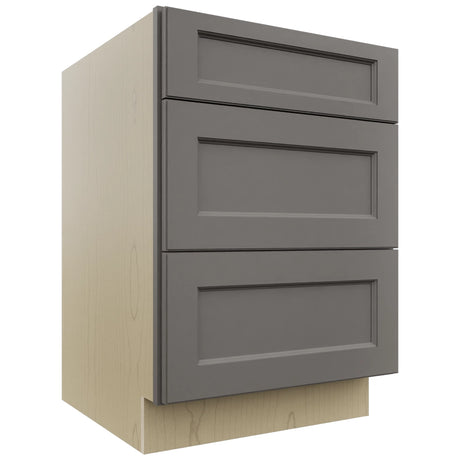 Fabuwood Fusion Stone DB24 Base 3 Drawers Cabinet, Front View