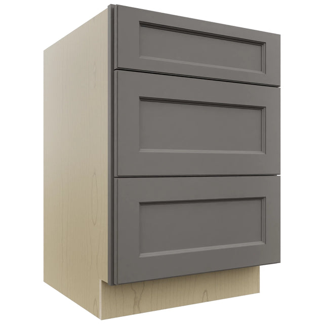 Fabuwood Fusion Stone DB24 Base 3 Drawers Cabinet, Front View