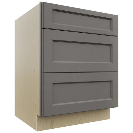 Fabuwood Fusion Stone DB27 Base 3 Drawers Cabinet, Front View