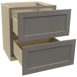 Fabuwood Fusion Stone DB30-2 Base 2 Drawers Cabinet, Open View