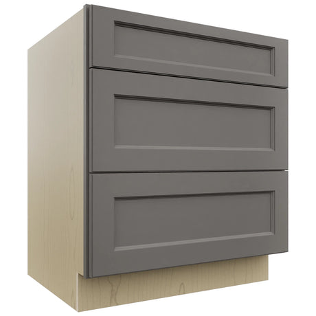Fabuwood Fusion Stone DB30 Base 3 Drawers Cabinet, Front View
