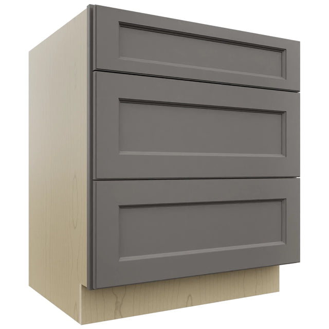 Fabuwood Fusion Stone DB30 Base 3 Drawers Cabinet, Front View