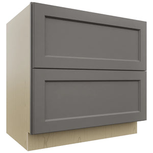Fabuwood Fusion Stone DB36-2 Base 2 Drawers Cabinet, Front View