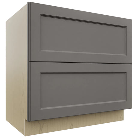 Fabuwood Fusion Stone DB36-2 Base 2 Drawers Cabinet, Front View
