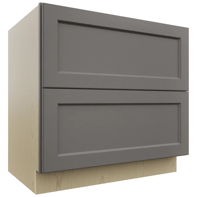 Fabuwood Fusion Stone DB36-2 Base 2 Drawers Cabinet, Front View