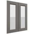 Fabuwood Fusion Stone DS GDW2430 Wall Glass Door, Front View