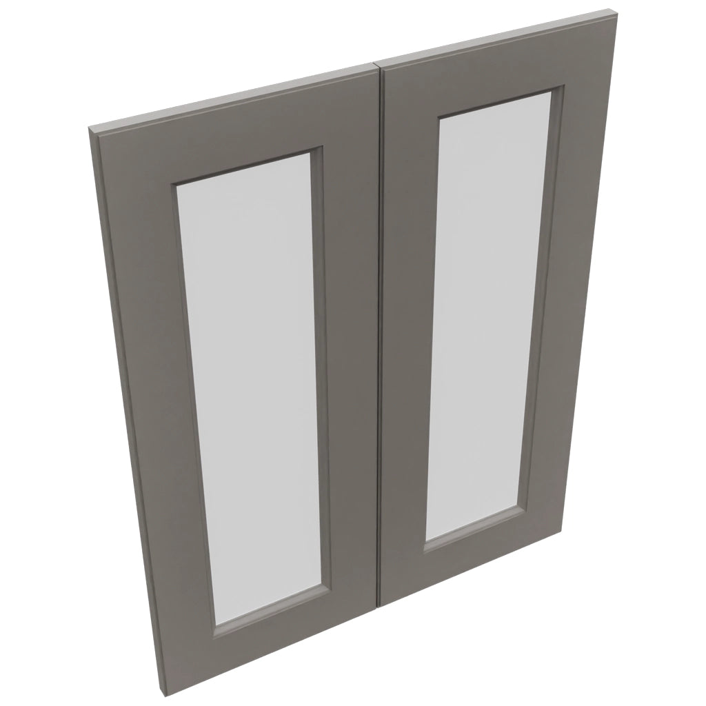 Fabuwood Fusion Stone DS GDW2430 Wall Glass Door, Top View