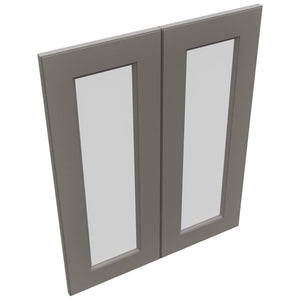 Fabuwood Fusion Stone DS GDW2430 Wall Glass Door, Top View