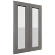 Fabuwood Fusion Stone DS GDW2436 Wall Glass Door, Front View