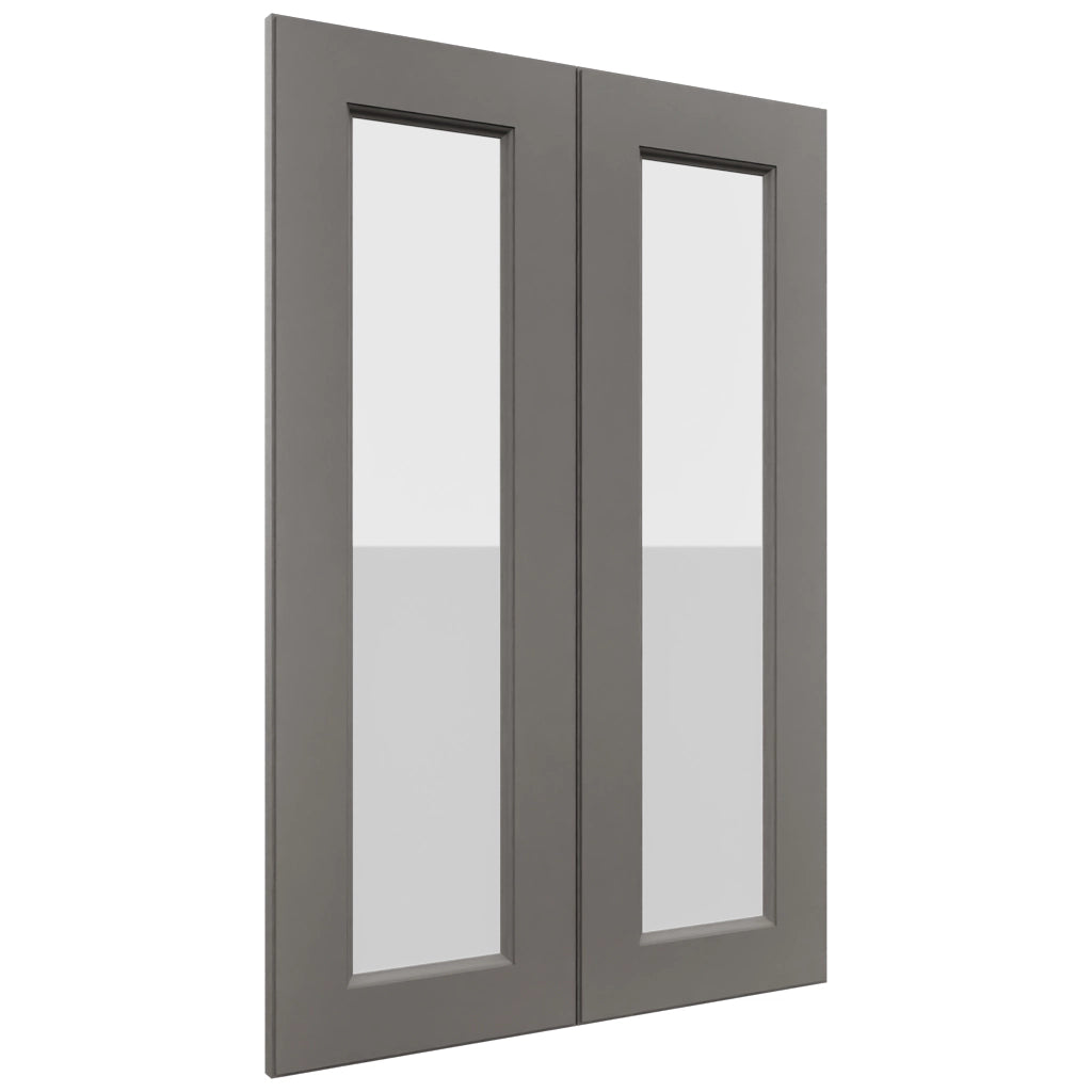 Fabuwood Fusion Stone DS GDW2436 Wall Glass Door, Front View
