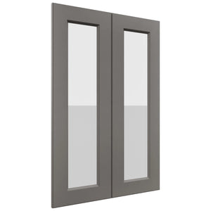 Fabuwood Fusion Stone DS GDW2436 Wall Glass Door, Front View