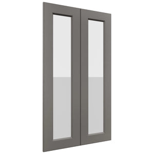 Fabuwood Fusion Stone DS GDW2442 Wall Glass Door, Front View