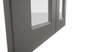 Fabuwood Fusion Stone DS GDW2442 Wall Glass Door, Detail View