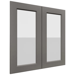 Fabuwood Fusion Stone DS GDW3030 Wall Glass Door, Front View