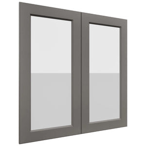 Fabuwood Fusion Stone DS GDW3636 Wall Glass Door, Front View