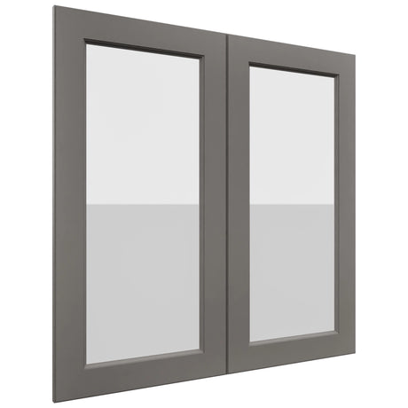 Fabuwood Fusion Stone DS GDW3636 Wall Glass Door, Front View