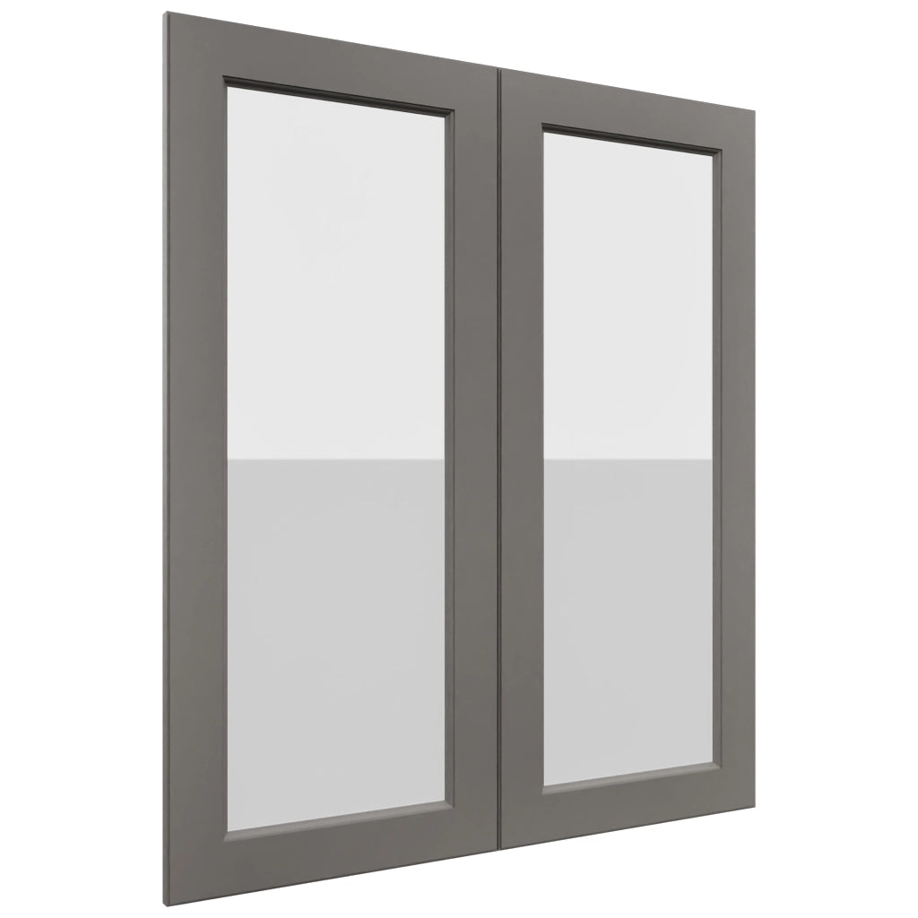 Fabuwood Fusion Stone DS GDW3642 Wall Glass Door, Front View
