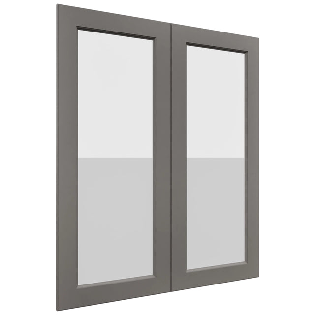 Fabuwood Fusion Stone DS GDW3642 Wall Glass Door, Front View