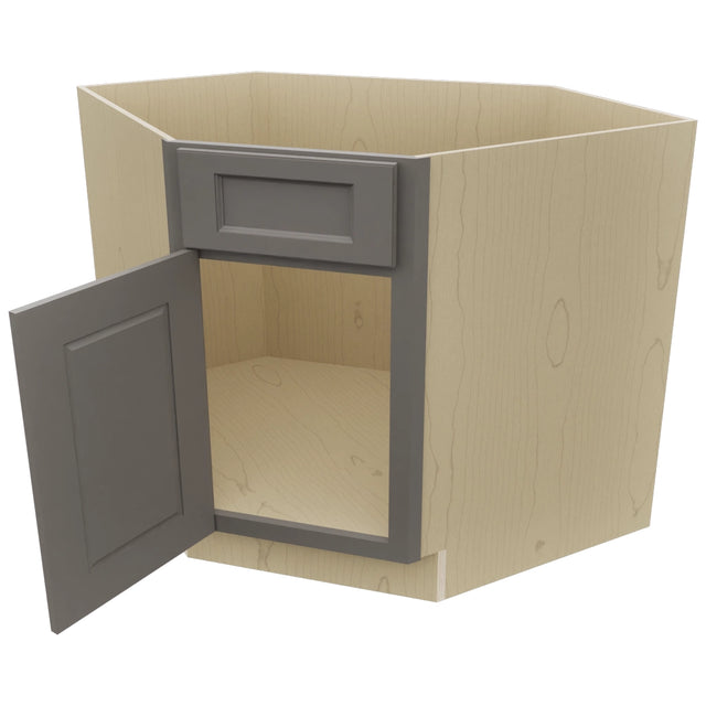 Fabuwood Fusion Stone DSB36 Base Corner Diagonal Sink Cabinet, Open View