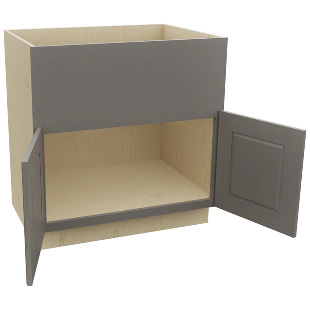 Fabuwood Fusion Stone FS33 Base Farm Sink Cabinet, Open View