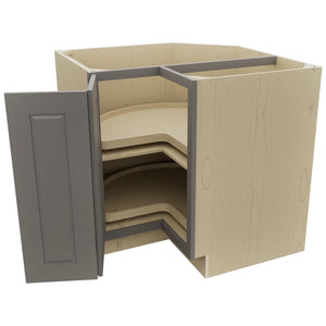 Fabuwood Fusion Stone LSB36 Base Corner Lazy Susan Cabinet, Open View