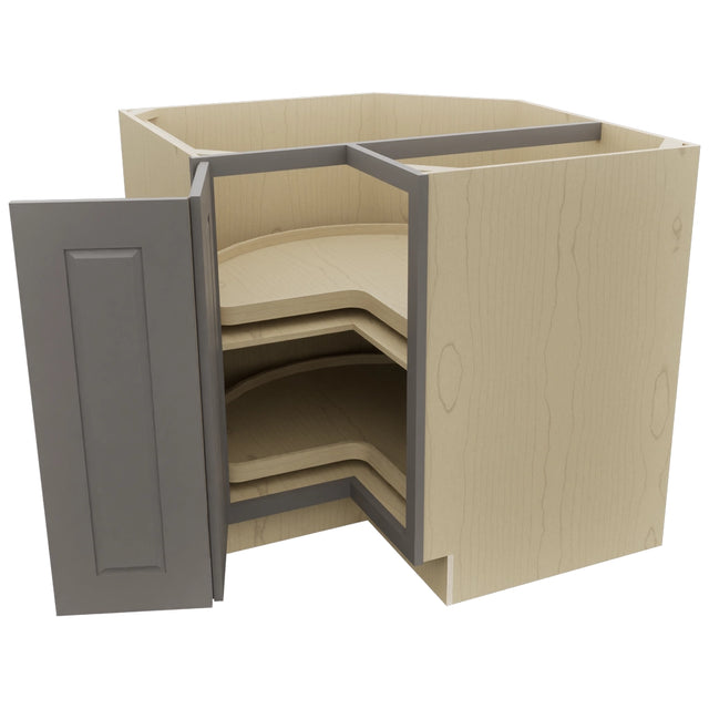 Fabuwood Fusion Stone LSB36 Base Corner Lazy Susan Cabinet, Open View