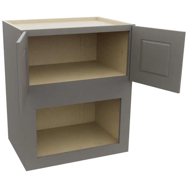 Fabuwood Fusion Stone MC303621 Wall Microwave Cabinet, Open View
