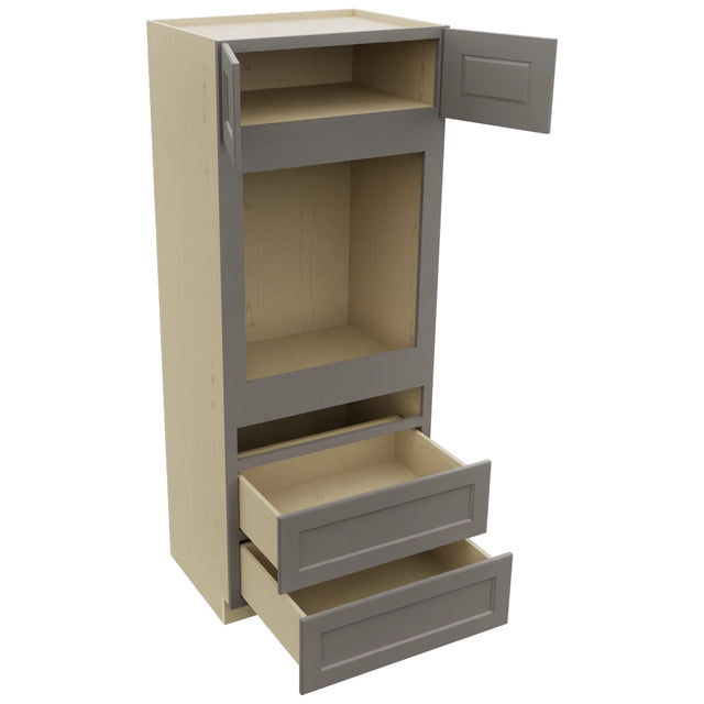 Fabuwood Fusion Stone OC3384C Tall Oven Cabinet Combo, Open View