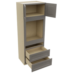 Fabuwood Fusion Stone OC3390C Tall Oven Cabinet Combo, Open View