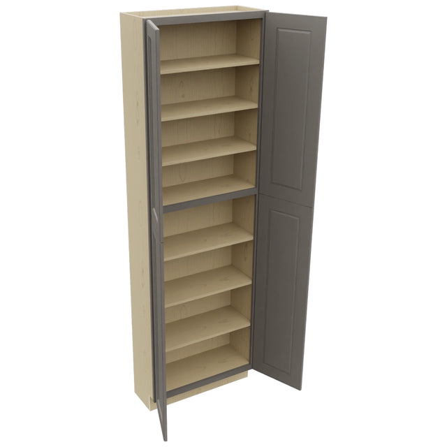 Fabuwood Fusion Stone TP301296 Tall Pantry Cabinet, Open View