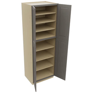 Fabuwood Fusion Stone TP302490 Tall Pantry Cabinet, Open View