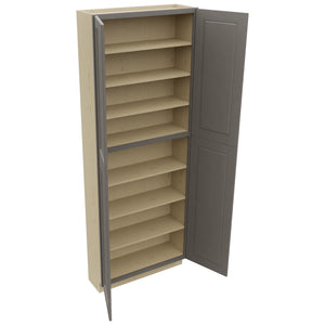 Fabuwood Fusion Stone TP361296 Tall Pantry Cabinet, Open View