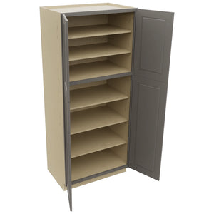 Fabuwood Fusion Stone TP362484 Tall Pantry Cabinet, Open View