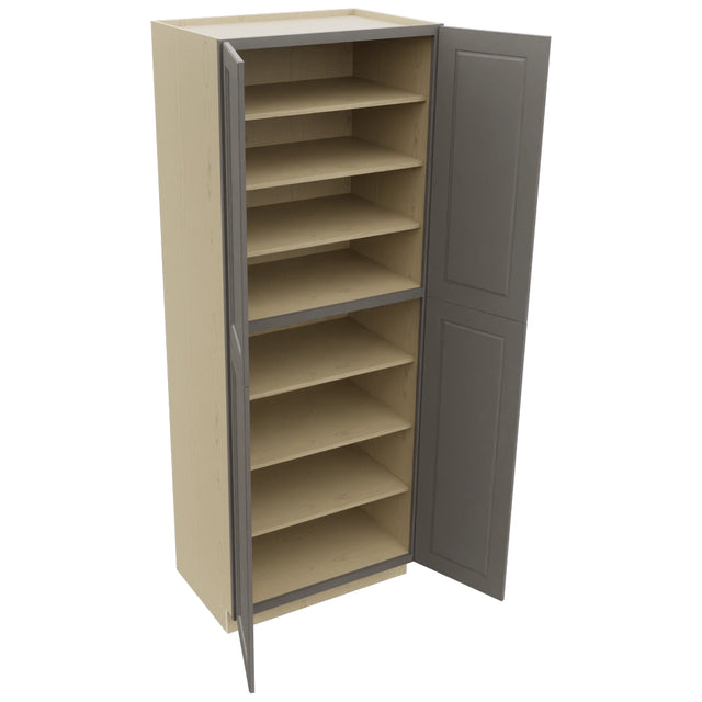 Fabuwood Fusion Stone TP362496 Tall Pantry Cabinet, Open View