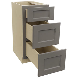 Fabuwood Fusion Stone VDB15-34 Vanity Drawer Cabinet, Open View