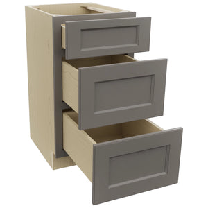 Fabuwood Fusion Stone VDB18-34 Vanity Drawer Cabinet, Open View