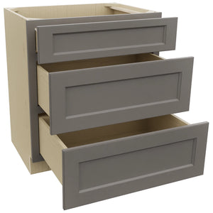 Fabuwood Fusion Stone VDB30-34 Vanity Drawer Cabinet, Open View